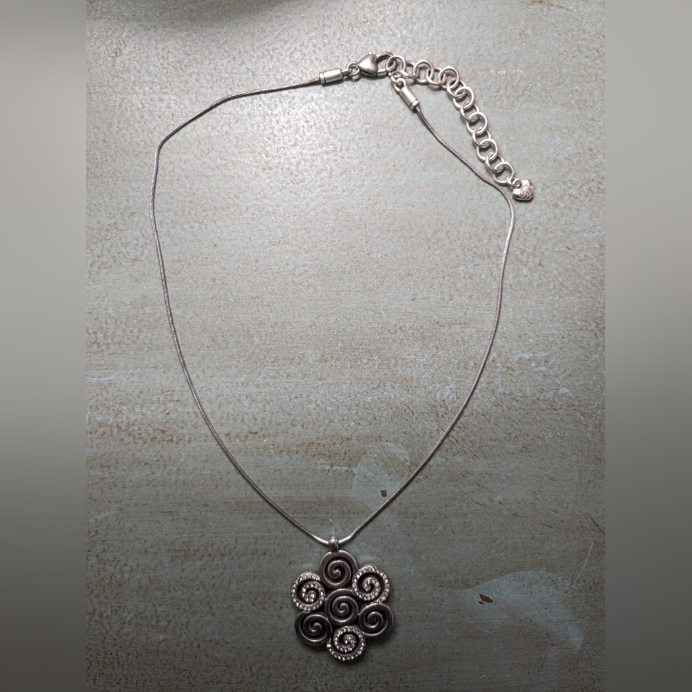 Brighton Silver Swirl Pendant Necklace